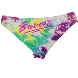 Buc-ee's Women's Pastel Tie Dye Retro Logo Bikini‎ Swim Bottoms Size M